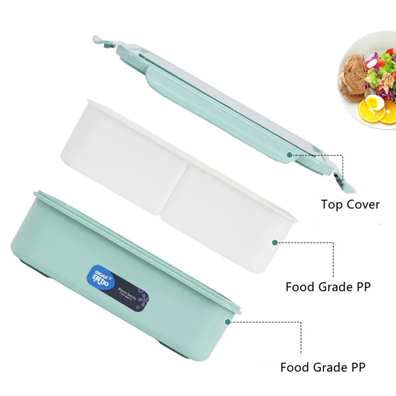 1400 мл переносная коробка для ланча здоровая пластиковая коробка бэнто для микроволновой печи герметичная большая емкость контейнер для хранения еды Ланчбокс