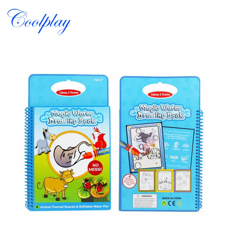 

Animal-Water Drawing Book Environmentally Friendly Repeated Use Children Water Explicit Album of Painting Coloring Drawing Book