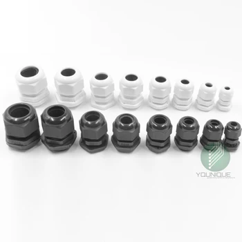 

IP68 PG7 3-6.5mm PG9/11/13.5/16/19/21/25/29/36/42/48/63 Wire Cable CE White Black Waterproof Nylon Plastic Cable Gland Connector