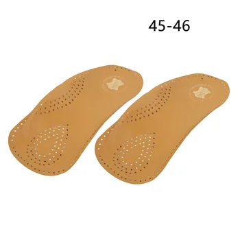 

PU Leather Shock Absorption Plantar Arch Support Correct Flat Foot Sports Orthotic Insoles Pads Inserts Cushion Non Slip Shoe