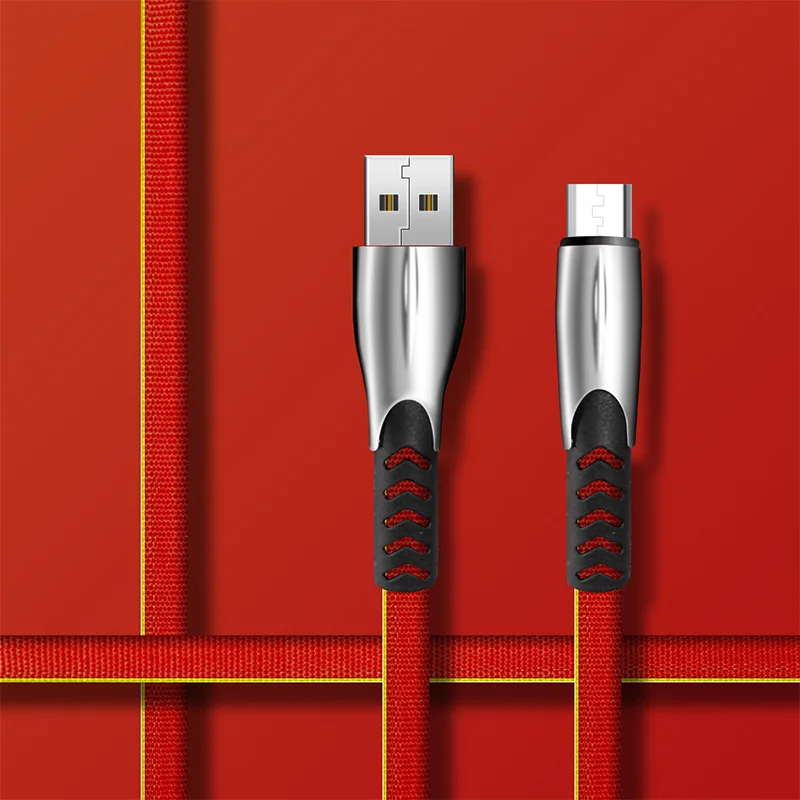 Красный Micro usb кабель 3A Быстрая зарядка кабель для samsung A7 Xiaomi Redmi Note 5 Android мобильный телефон Microusb зарядное устройство Usb кабель для передачи данных - Цвет: Красный