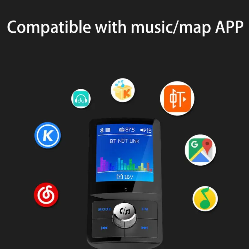 FM 1 шт. передатчик Bluetooth lcd Автомобильный MP3-плеер Bluetooth комплект громкой связи автомобильное зарядное устройство 2-USB