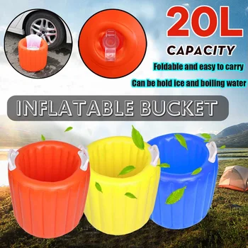 

20L Portable Folding Bucket Basin Tourism Outdoor Folding Fishing Bucket Washbasin Car Wash Bucket Outdoor Camping Accessories