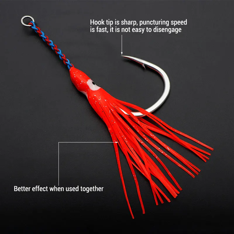 Description Picture 6 of item10pcs 13/0-5/0 Big Fishing Hook 7X Jig Hooks High carbon steel boat sea fishing Heavy Duty Circle Eye Fishhooks High Quality