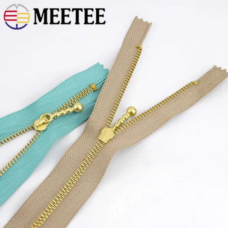 20 шт. Meetee 3 # золотой см застежка молния с закрытым металлическим замком для шитье