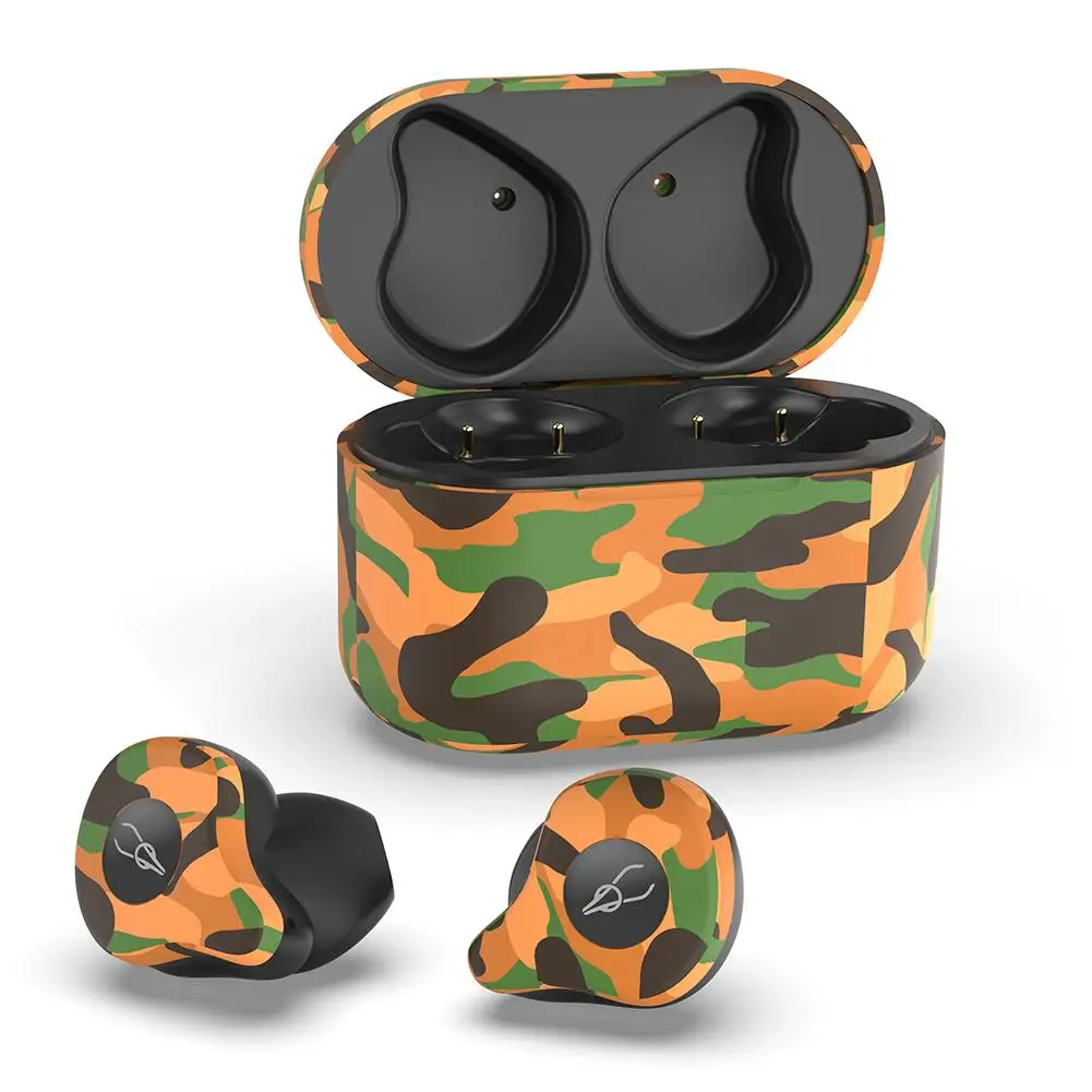 Sabbat X12 ультра-мини Bluetooth 5,0 наушники TWS наушники-вкладыши беспроводная гарнитура Камуфляжный стиль бинауральные HD стерео спортивные наушники - Цвет: Yellow