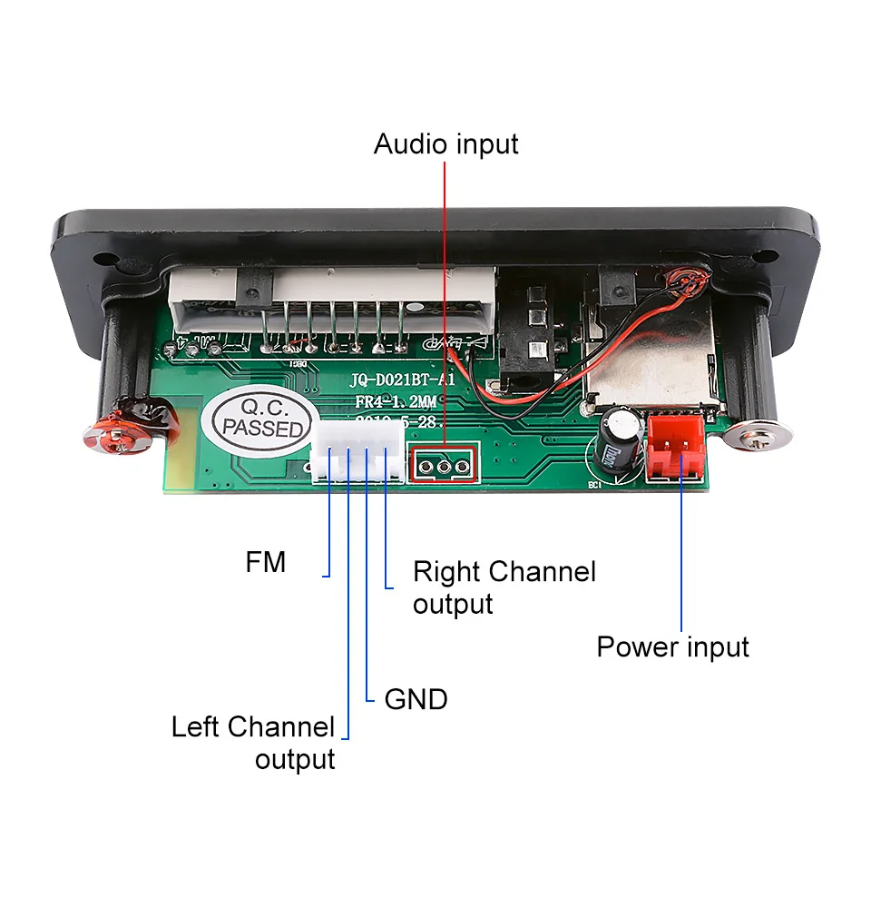 AIYIMA 12 в MP3 Bluetooth декодер доска цветной дисплей WMA WAV FLAC APE декодирование с записью вызова USB TF FM автомобильные аудиоаксессуары