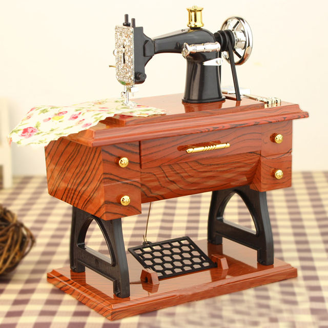 Mini Sewing Machine Music Box