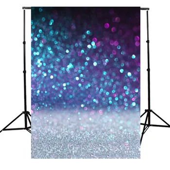 

5x7FT Vinyl Purple Spots Background Glitter Photography Backdrop Studio Props