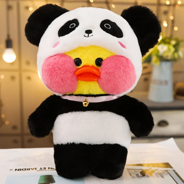 Cute LaLafanfan Cafe Duck Turn to Unicorn Totoro Panda Plush Toys Stuffed Soft Animal Dolls for Kids Girls Birthday Gifts 3
