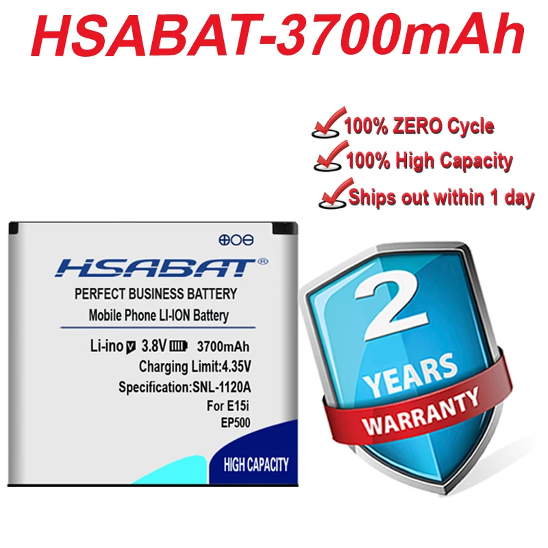 Аккумулятор HSABAT 3700 мАч EP500 для Sony Ericsson Xperia ST17I ST15I SK17I WT18I X8 U5I E15i wt18i wt19i U8 | Мобильные