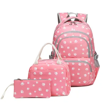 

3Pcs Girl Backpack School Bags Women Shoulder Bag Rucksack Travel Satchel New UK