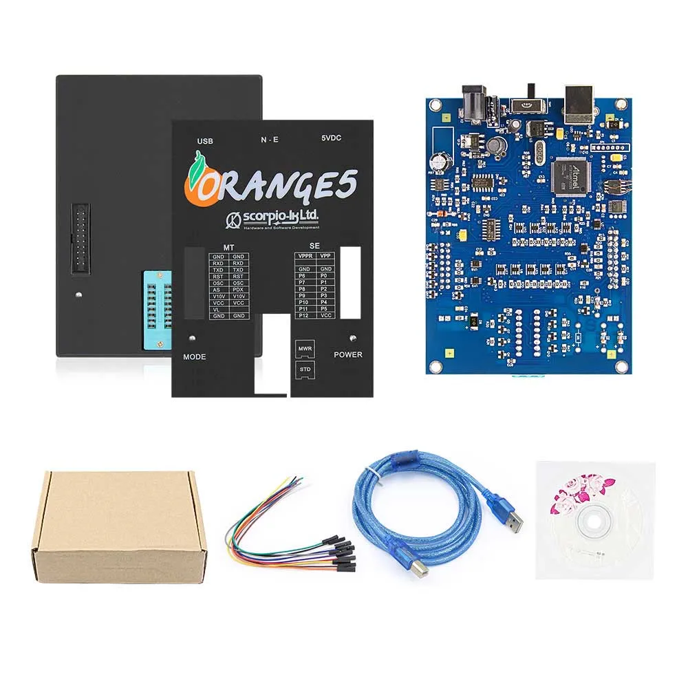 Полный набор адаптеров версия OEM Orange5 V1.34 ECU программист инструмент оранжевый 5 ECU чип тюнинг OBD OBD2 автомобильный диагностический сканер инструмент - Цвет: Main Unit