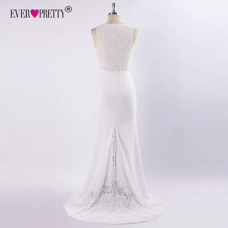 Элегантные цвета слоновой кости свадебное платье-бохо; Robe De Mariage Простой Линия с V-образным вырезом без рукавов кружево развертки Поезд Vestido De Noiva