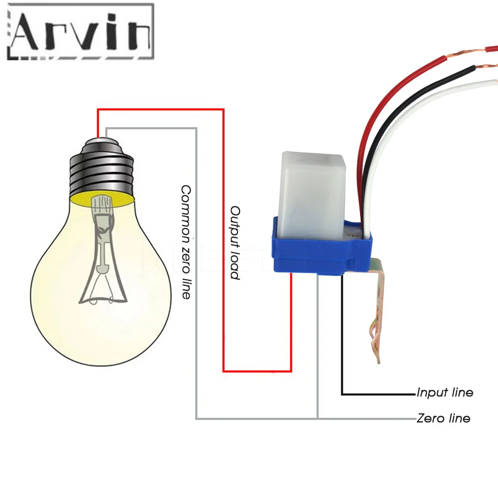 

Automatic Street Lamp Light Switch Controller DC AC 12V/24V/110V/220V 50-60Hz 10A Photo Control Sensor Switch