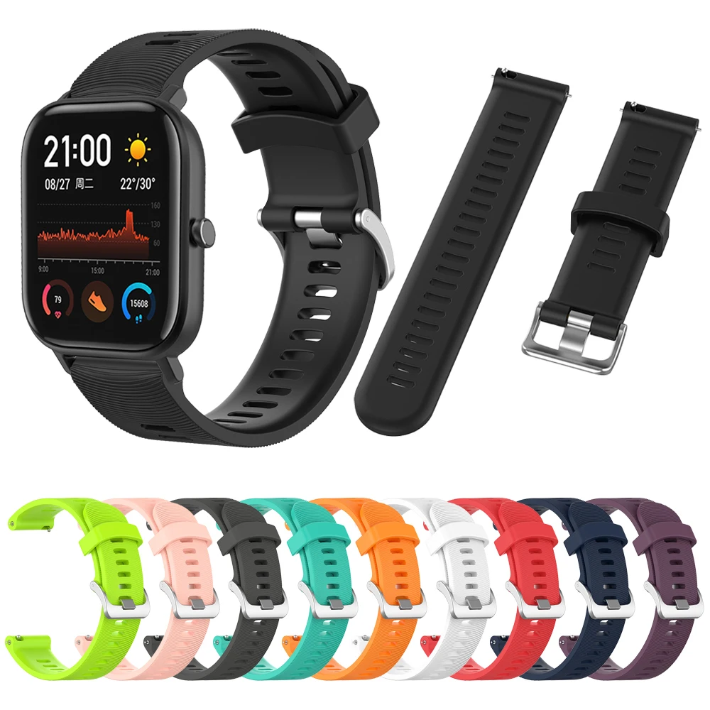 Ремешок для часов Huami Amazfit GTS GTR 42 мм сменный силиконовый ремешок Samsung Galaxy Active 2/42