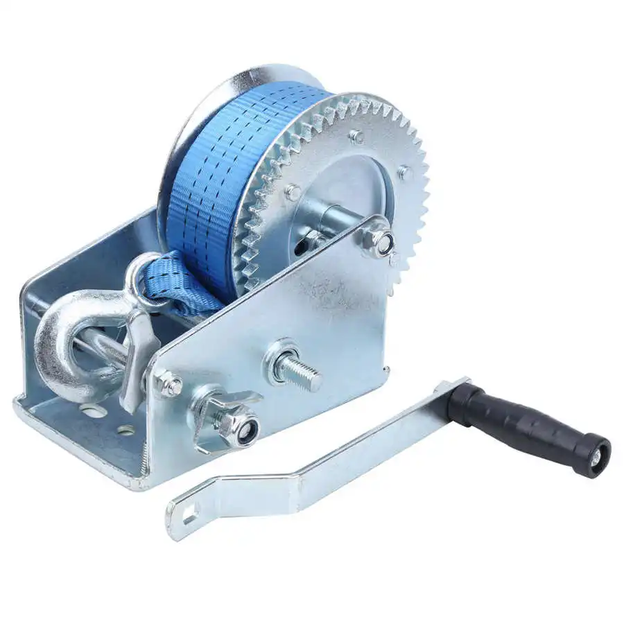 3200lbs Dual Gear Hand Winch Hand Crank Manual Boat ATV RV Trailer 32ft Cable for sale online 