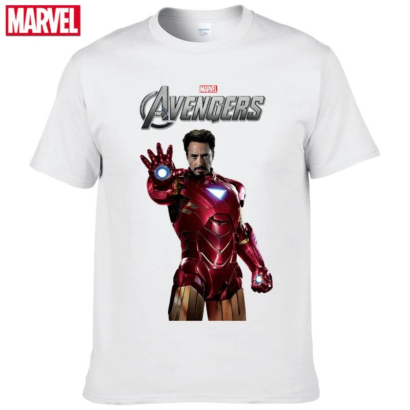 cobertura Brillante fin de semana Camisetas de manga corta de los Vengadores de Marvel, Tony Stark, Iron Man,  camisetas gráficas de verano para hombre, camisetas de algodón para mujer,  Top #18|Camisetas| - AliExpress