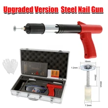 4 engrenagens ajustar mini pistola de pregos aço automático escória silenciador rebite arma parede do teto âncora fio entalho dispositivo ferramenta de fixação