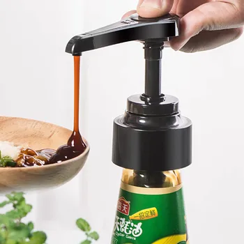 

Ketchup Pressure Oil Sprayer Syrup Bottle Nozzle Household Oyster Sauce PP Pump Injector Push-type Handy Tools Kitchen Accessory