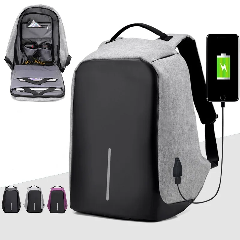 

Anti-theft backpack Multi-function computer bag USB charging backpack 15.6 inch
