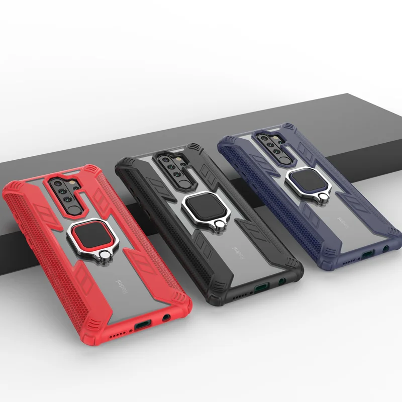 Чехол для Xiaomi Redmi Note 8 Pro 7 mi lite чехол из ТПУ и поликарбоната с кольцом на палец