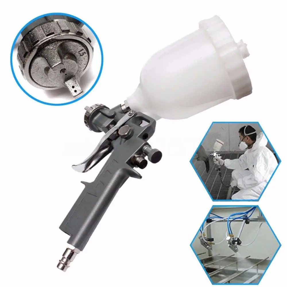 600ML 1.5 Airless Pneumatic Spray Gun Airbrush Sprayer Alloy Painting Atomizer Tool With Hopper For Painting Cars