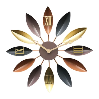 

Mediterranean living room wall clock wrought iron simple mute decorative table Modern creative clock fashion European clock