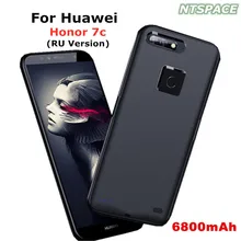 Чехлы для аккумуляторов для huawei Honor 7C RU версия Расширенный чехол для питания 6800 мАч тонкий резервный блок питания чехол для зарядки
