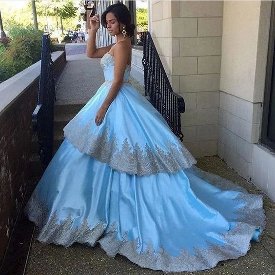 ice blue ball gown