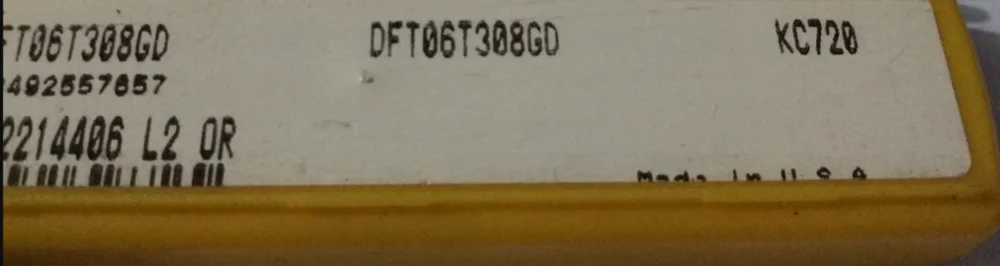 10 шт. KENNAMETAL твердосплавная вставка DFT06T308GD KC720