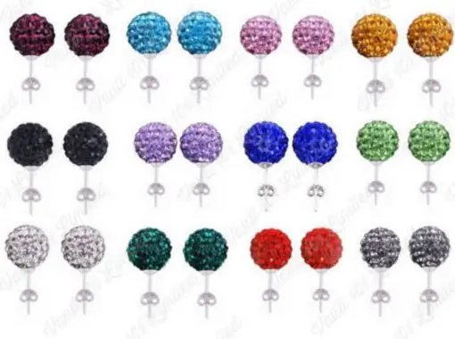 

Смешанный белый 10 мм Разноцветные микро серьги-шарики в стиле диско Woen серьги гвоздики ювелирные изделия горный хрусталь N3234RR кристалл