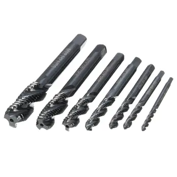 

7pcs M3-M12 HSS Nitriding Coated Screw Tap Metric Right Hand Spiral Thread