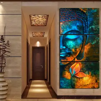 

spray painting decoration colorful abstract buddha artistic printed drawing for living room decor art poster picture NY-7609C