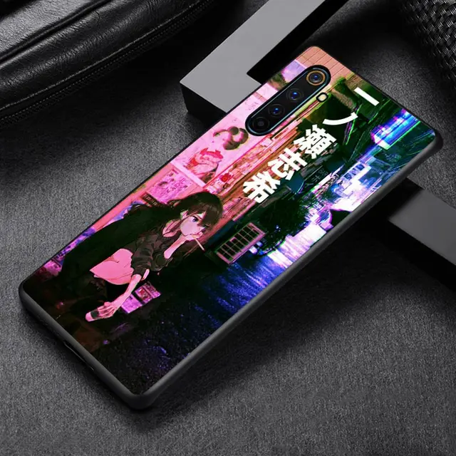 Anime Vaporwave For OPPO Reno A 2 3 4 5 Z ACE Z/F/SE/Lite A92020 A11 10 X  5 PRO Plus Pro (4G/5G) Black Phone Case Style 10