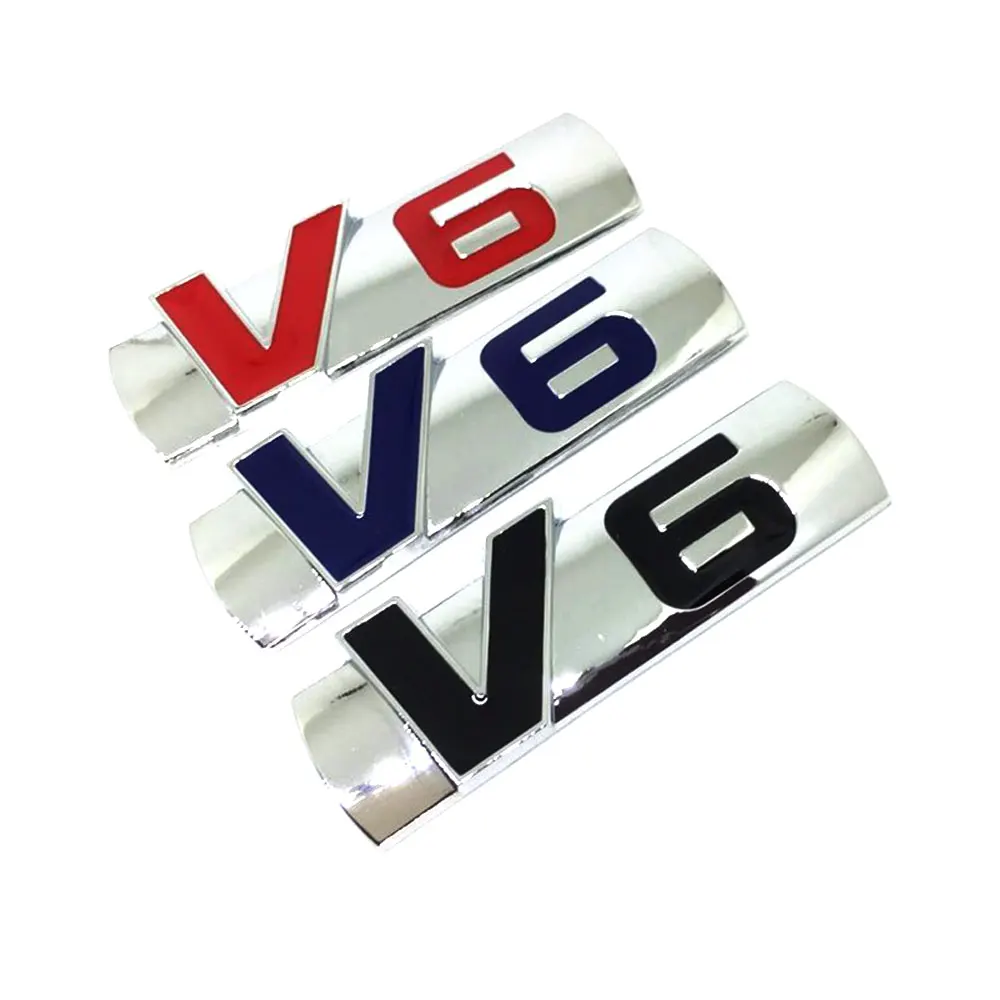 1 шт Персонализированные 3D наклейки для автомобиля металлические V6 автомобильные наклейки значок декоративные наклейки универсальные для
