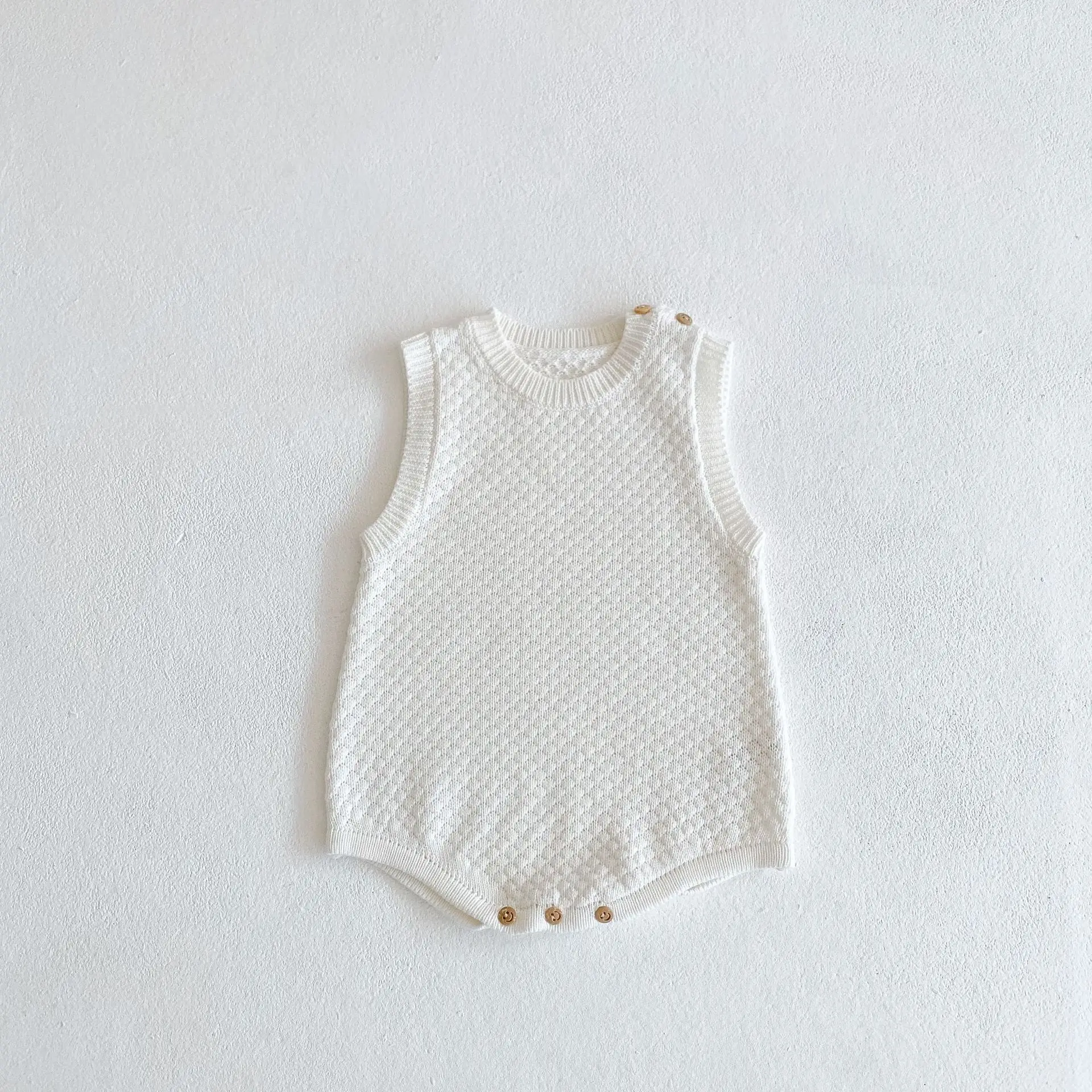 baby bodysuit dress 2022 spring clothing infant baby sweater round neck solid color cotton yarn knitted romper Coat two-piece suit girl clothes cute baby bodysuits Baby Rompers