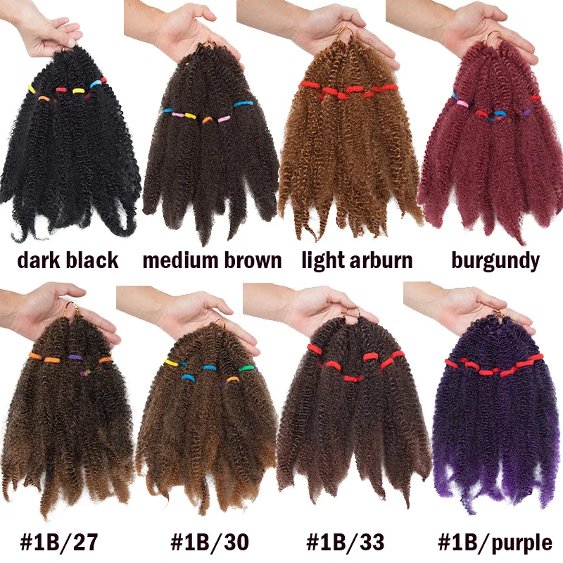 BENIHAIR Afro Kinky Twist Marley Braid Hair Synthetic Braiding Hair Crochet Hair Bulk Crochet Hair Extension For Black Women 2