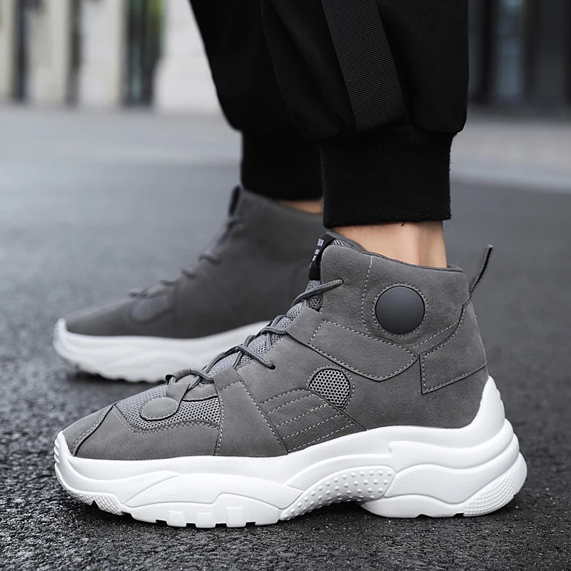 Для мужчин Мужская баскетбольная обувь zapatillas hombre Deportiva; сезон весна-осень воздуха амортизирующие, дышащие Для мужчин обувь на массивной платформе кроссовки атлетичная Коллекция обуви
