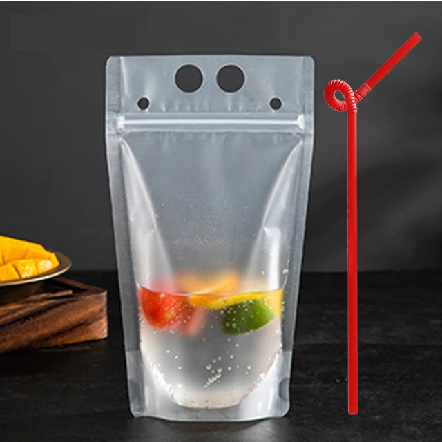 Drink Pouches With 50 Straw Holes Freezable Juice Pouches - Temu