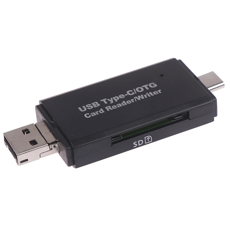 1 шт. кардридер памяти usb2.0 type c/micro usb/usb 3 в 1 otg кардридер для otg tf/s& d высокоскоростной