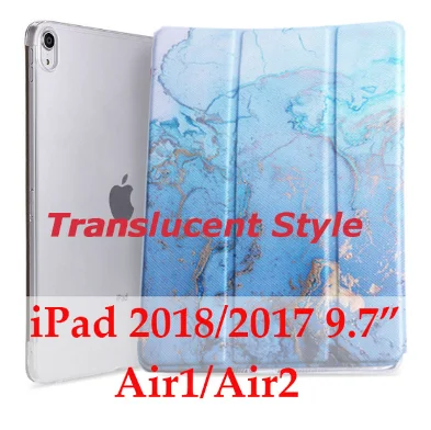 Для iPad 9,7 дюймов / жесткий чехол на заднюю панель пластик мраморный зернистый кожаный смарт-чехол для iPad Air 1/Air 2 iPad 2/3/4 - Цвет: translucent  green1