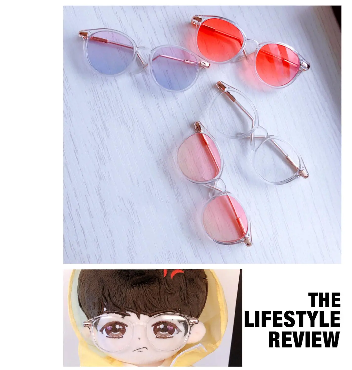 20cm Plush Doll Accessories Glasses Transparent Frame Sunglasses For KPOP Baby Dolls Bjd Toy Fans Collection Gift Free Shipping | Игрушки и