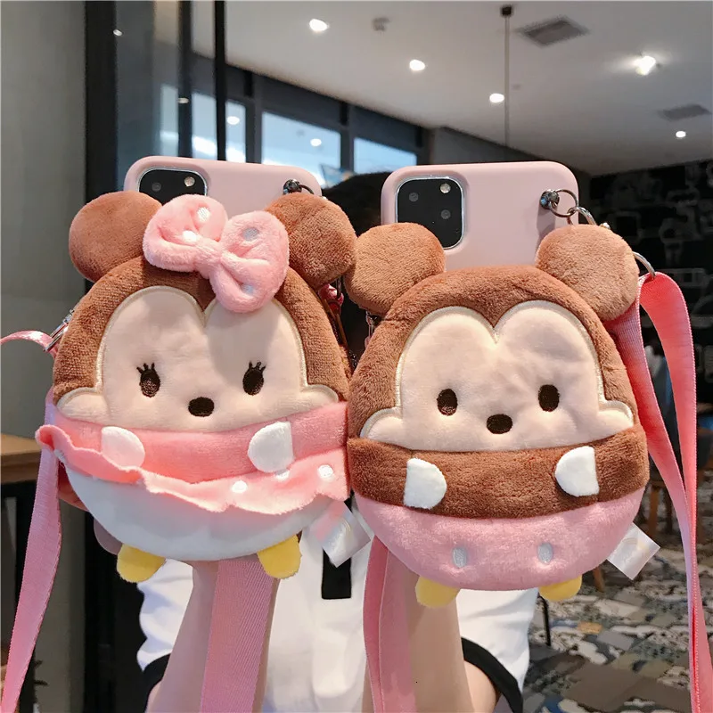 IMIDO мультфильм нулевой кошелек чехол для телефона для IPhone11 Pro Max X Xrxs Max 7 8 6 6S плюс модный ремешок мягкая резиновая задняя крышка