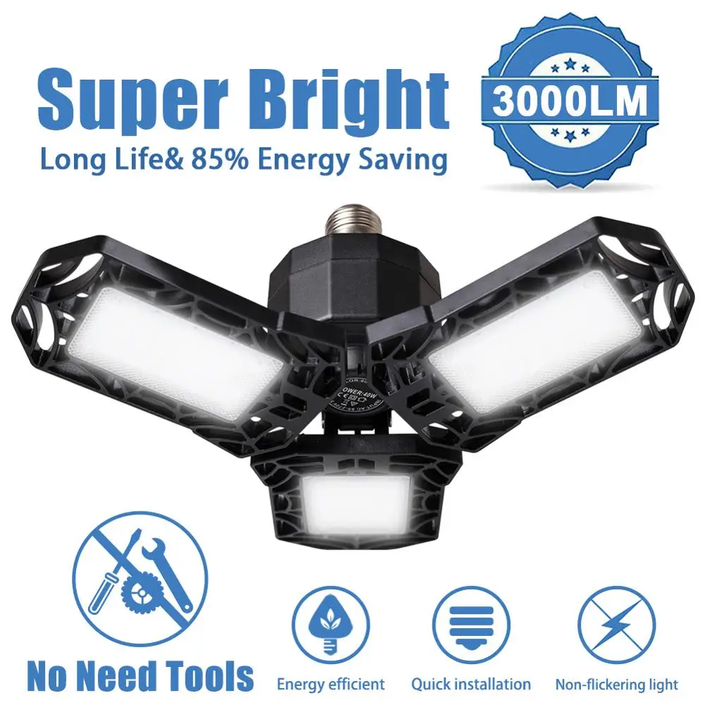 

30W Garage Lamp LED Mining Light High Power Multi-facet Illuminated Adjustable Warehouses Light Workshops Corridors stadium Lamp