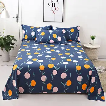 

Bonenjoy 1 pc 100% Cotton Fruit Pattern Flat Sheet For Adult Single/Double lenzuola Bed Sheets And Pillowcase Bed Linen 250x270