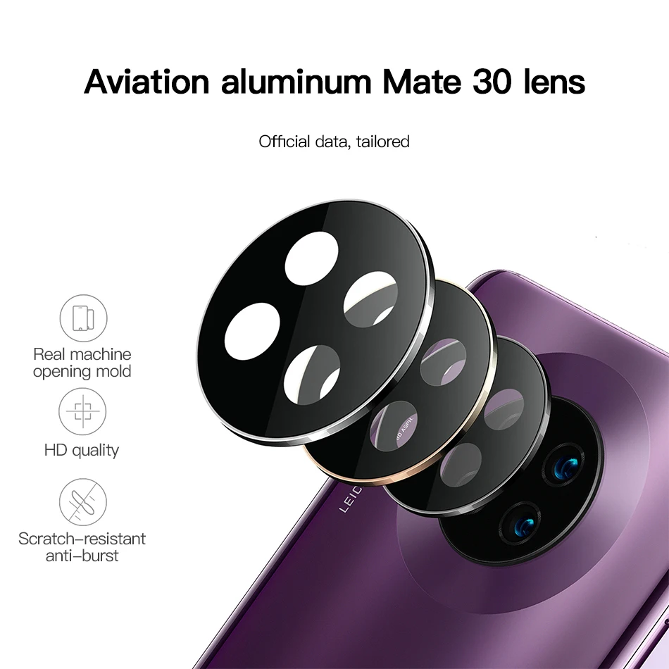 ACCEZZ объектив камеры для huawei mate 30/mate 30 Pro Задняя крышка объектива камеры круглая Защитная пленка закаленное стекло Защита экрана