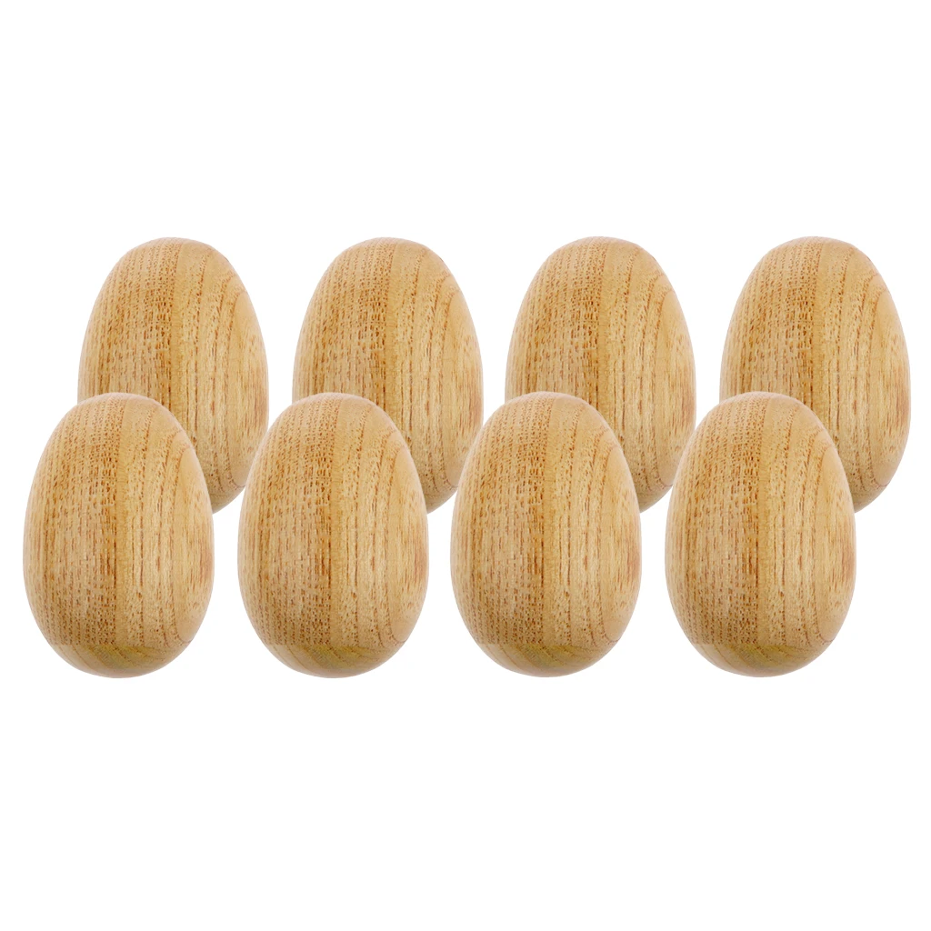 Handcrafted 8x Wooden Egg Shaker Hand Shakers Mini Percussion 6.5x4cm Handcrafted 8x Wooden Egg Shaker Hand Shakers Mini Percussion 6.5x4cm