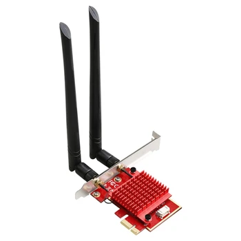

WiFi6 AX200 Bluetooth 5.0 Wireless Net Card 3000Mbps Dual-band Antenna Web Card Built-in PCIE WiFi Adapter