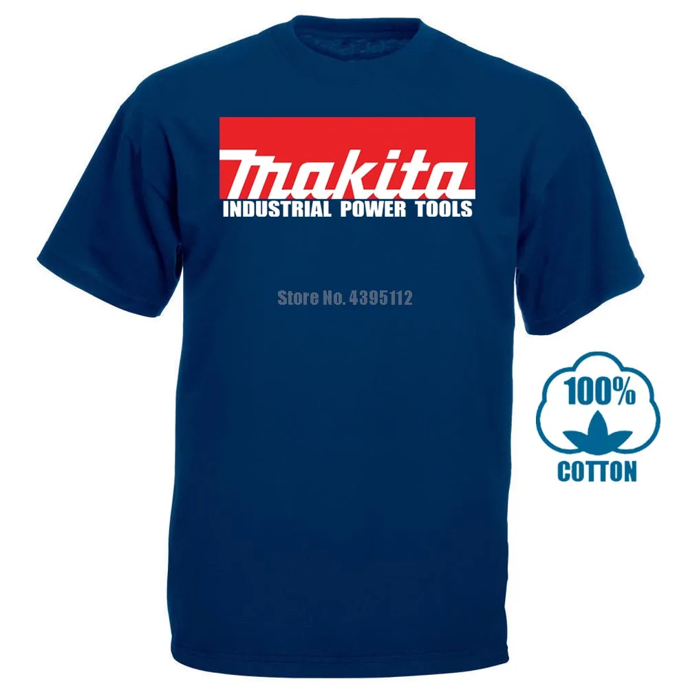 Футболка Makita power Tools, Sz S 5Xl, модная мужская футболка с круглым воротником, брендовая футболка, Мужская футболка с коротким рукавом - Цвет: Тёмно-синий
